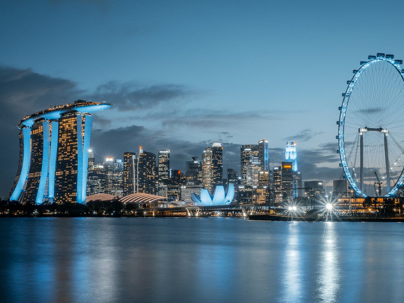 Singapore skyline with Marina Bay Sands